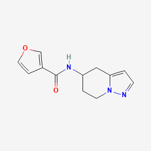 molecular formula C12H13N3O2 B2476378 N-(4,5,6,7-tetrahydropyrazolo[1,5-a]pyridin-5-yl)furan-3-carboxamide CAS No. 2034588-43-5