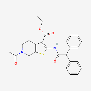 molecular formula C26H26N2O4S B2476390 Ethyl 6-acetyl-2-(2,2-diphenylacetamido)-4,5,6,7-tetrahydrothieno[2,3-c]pyridine-3-carboxylate CAS No. 921133-69-9