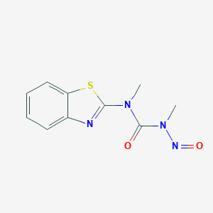 molecular formula C10H10N4O2S B024764 Urea, 1-(2-benzothiazolyl)-1,3-dimethyl-3-nitroso- CAS No. 102434-06-0