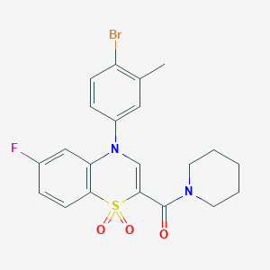 B2476431 N-(2-chloro-4-fluorobenzyl)-1-[6-(2,3-dimethylphenoxy)pyrimidin-4-yl]piperidine-4-carboxamide CAS No. 1251691-66-3