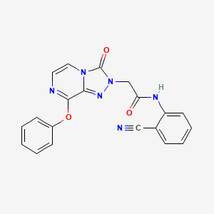 molecular formula C20H14N6O3 B2476448 N-(2-cyanophenyl)-2-{3-oxo-8-phenoxy-2H,3H-[1,2,4]triazolo[4,3-a]pyrazin-2-yl}acetamide CAS No. 1251591-07-7