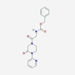molecular formula C19H20N4O4 B2476458 Benzyl (2-oxo-2-(3-oxo-4-(pyridin-2-yl)piperazin-1-yl)ethyl)carbamate CAS No. 2319722-21-7