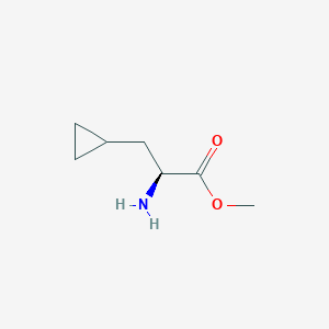 molecular formula C7H13NO2 B2476465 methyl (2S)-2-amino-3-cyclopropylpropanoate CAS No. 732231-41-3