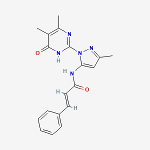 molecular formula C19H19N5O2 B2476481 N-(1-(4,5-dimethyl-6-oxo-1,6-dihydropyrimidin-2-yl)-3-methyl-1H-pyrazol-5-yl)cinnamamide CAS No. 1004680-47-0