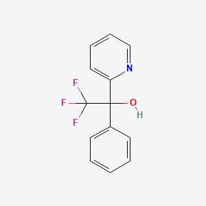 molecular formula C13H10F3NO B2476485 2,2,2-Trifluoro-1-phenyl-1-(pyridine-2-yl)ethanol CAS No. 346647-42-5