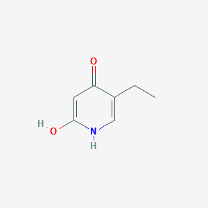 molecular formula C7H9NO2 B024765 2(1H)-Pyridinone, 5-ethyl-4-hydroxy- CAS No. 104885-49-6