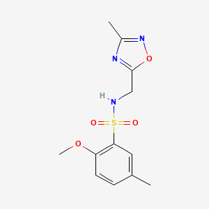 2-methoxy-5-methyl-N-((3-methyl-1,2,4-oxadiazol-5-yl)methyl)benzenesulfonamide