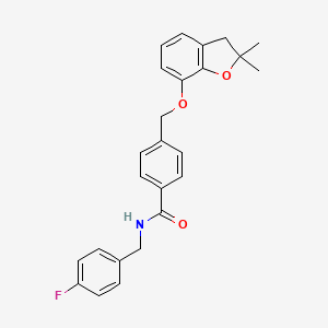 4-(((2,2-dimethyl-2,3-dihydrobenzofuran-7-yl)oxy)methyl)-N-(4-fluorobenzyl)benzamide