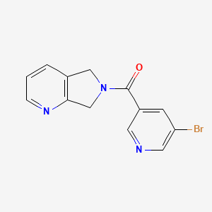 molecular formula C13H10BrN3O B2476567 3-bromo-5-{5H,6H,7H-pyrrolo[3,4-b]pyridine-6-carbonyl}pyridine CAS No. 2320143-71-1