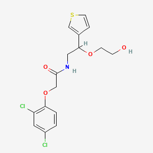 2-(2,4-dichlorophenoxy)-N-(2-(2-hydroxyethoxy)-2-(thiophen-3-yl)ethyl)acetamide