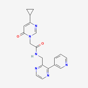 2-(4-cyclopropyl-6-oxo-1,6-dihydropyrimidin-1-yl)-N-{[3-(pyridin-3-yl)pyrazin-2-yl]methyl}acetamide