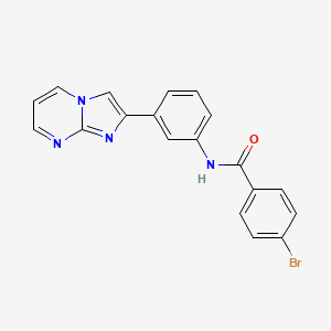 4-bromo-N-(3-imidazo[1,2-a]pyrimidin-2-ylphenyl)benzamide