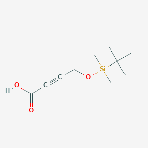 molecular formula C10H18O3Si B024766 4-(Tert-butyl-dimethyl-silanyloxy)-but-2-ynoic acid CAS No. 102245-65-8