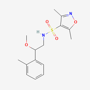 molecular formula C15H20N2O4S B2476603 N-[2-METHOXY-2-(2-METHYLPHENYL)ETHYL]-3,5-DIMETHYL-1,2-OXAZOLE-4-SULFONAMIDE CAS No. 1797159-91-1