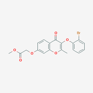 molecular formula C19H15BrO6 B2476606 methyl 2-{[3-(2-bromophenoxy)-2-methyl-4-oxo-4H-chromen-7-yl]oxy}acetate CAS No. 847037-42-7