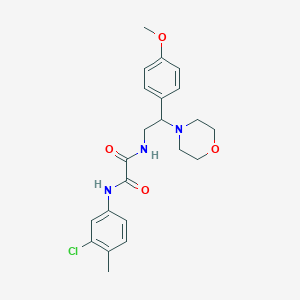 molecular formula C22H26ClN3O4 B2476607 N-(3-chloro-4-methylphenyl)-N'-[2-(4-methoxyphenyl)-2-(morpholin-4-yl)ethyl]ethanediamide CAS No. 941976-97-2