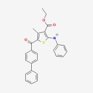 Ethyl 2-anilino-4-methyl-5-(4-phenylbenzoyl)thiophene-3-carboxylate