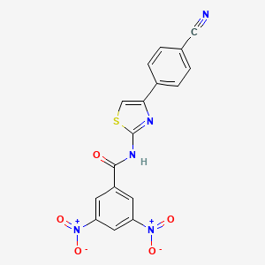 N-[4-(4-cyanophenyl)-1,3-thiazol-2-yl]-3,5-dinitrobenzamide