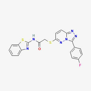 N-(benzo[d]thiazol-2-yl)-2-((3-(4-fluorophenyl)-[1,2,4]triazolo[4,3-b]pyridazin-6-yl)thio)acetamide