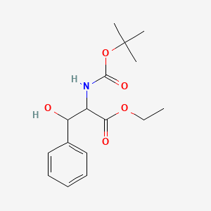 Ethyl 2-{[(tert-butoxy)carbonyl]amino}-3-hydroxy-3-phenylpropanoate