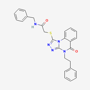 N-benzyl-2-((5-oxo-4-phenethyl-4,5-dihydro-[1,2,4]triazolo[4,3-a]quinazolin-1-yl)thio)acetamide