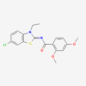 (E)-N-(6-chloro-3-ethylbenzo[d]thiazol-2(3H)-ylidene)-2,4-dimethoxybenzamide
