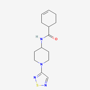 N-(1-(1,2,5-thiadiazol-3-yl)piperidin-4-yl)cyclohex-3-enecarboxamide