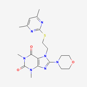 7-{2-[(4,6-dimethylpyrimidin-2-yl)thio]ethyl}-1,3-dimethyl-8-morpholin-4-yl-3,7-dihydro-1H-purine-2,6-dione