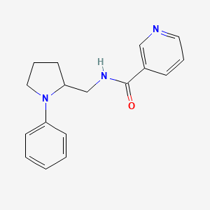 molecular formula C17H19N3O B2476661 N-[(1-phenylpyrrolidin-2-yl)methyl]pyridine-3-carboxamide CAS No. 1797023-49-4
