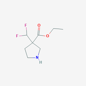 Ethyl 3-(difluoromethyl)pyrrolidine-3-carboxylate