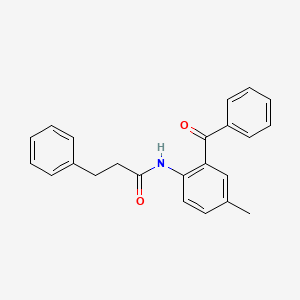 molecular formula C23H21NO2 B2476670 N-(2-benzoyl-4-methylphenyl)-3-phenylpropanamide CAS No. 392322-82-6