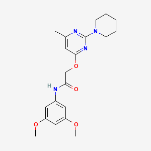 N-(3,5-dimethoxyphenyl)-2-((6-methyl-2-(piperidin-1-yl)pyrimidin-4-yl)oxy)acetamide