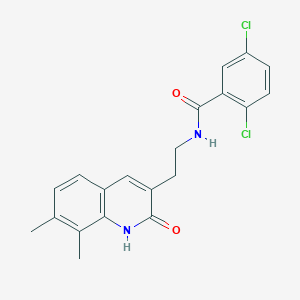 2,5-dichloro-N-(2-(7,8-dimethyl-2-oxo-1,2-dihydroquinolin-3-yl)ethyl)benzamide