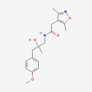 2-(3,5-dimethylisoxazol-4-yl)-N-(2-hydroxy-3-(4-methoxyphenyl)-2-methylpropyl)acetamide