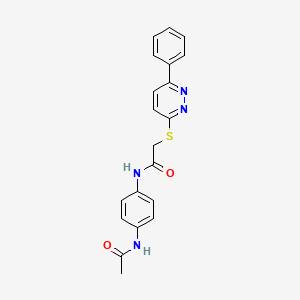 N-(4-acetamidophenyl)-2-(6-phenylpyridazin-3-yl)sulfanylacetamide