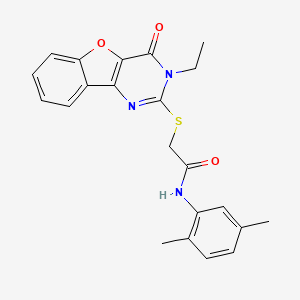 N-(2,5-dimethylphenyl)-2-[(3-ethyl-4-oxo-3,4-dihydro[1]benzofuro[3,2-d]pyrimidin-2-yl)sulfanyl]acetamide