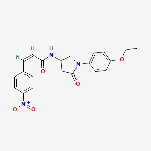 (Z)-N-(1-(4-ethoxyphenyl)-5-oxopyrrolidin-3-yl)-3-(4-nitrophenyl)acrylamide