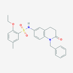 molecular formula C25H26N2O4S B2476698 N-(1-benzyl-2-oxo-1,2,3,4-tetrahydroquinolin-6-yl)-2-ethoxy-5-methylbenzene-1-sulfonamide CAS No. 946270-37-7