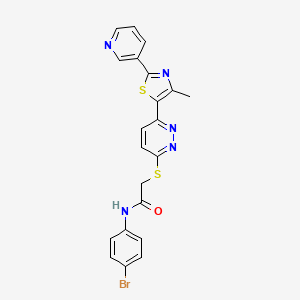 N-(4-bromophenyl)-2-((6-(4-methyl-2-(pyridin-3-yl)thiazol-5-yl)pyridazin-3-yl)thio)acetamide