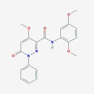 molecular formula C20H19N3O5 B2476716 N-(2,5-dimethoxyphenyl)-4-methoxy-6-oxo-1-phenylpyridazine-3-carboxamide CAS No. 941948-35-2