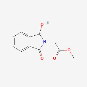 molecular formula C11H11NO4 B2476722 methyl (1-hydroxy-3-oxo-1,3-dihydro-2H-isoindol-2-yl)acetate CAS No. 100166-98-1