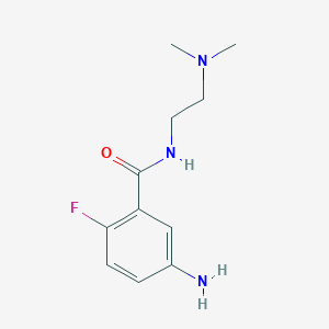 molecular formula C11H16FN3O B2476724 5-amino-N-[2-(dimethylamino)ethyl]-2-fluorobenzamide CAS No. 1153288-00-6