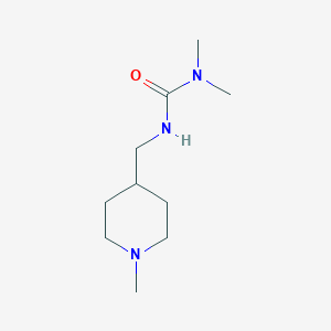 molecular formula C10H21N3O B2476727 1,1-Dimethyl-3-[(1-methylpiperidin-4-yl)methyl]urea CAS No. 103985-92-8