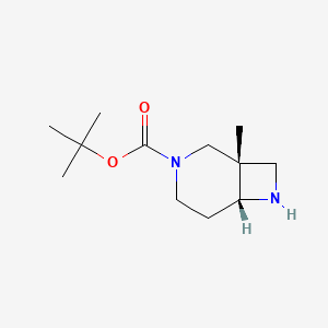 molecular formula C12H22N2O2 B2476732 cis-3-Boc-1-methyl-3,7-diazabicyclo[4.2.0]octane CAS No. 1250994-64-9; 433920-87-7