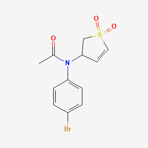 molecular formula C12H12BrNO3S B2476737 N-(4-bromophenyl)-N-(1,1-dioxo-2,3-dihydro-1lambda6-thiophen-3-yl)acetamide CAS No. 620543-78-4