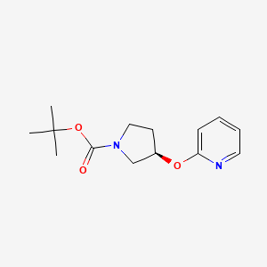 molecular formula C14H20N2O3 B2476744 (R)-tert-Butyl 3-(pyridin-2-yloxy)pyrrolidine-1-carboxylate CAS No. 1417789-79-7