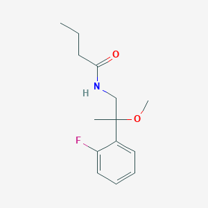 molecular formula C14H20FNO2 B2476749 N-[2-(2-FLUOROPHENYL)-2-METHOXYPROPYL]BUTANAMIDE CAS No. 1797558-28-1