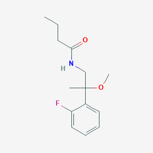 molecular formula C14H20FNO2 B2476749 N-(2-(2-fluorophenyl)-2-methoxypropyl)butyramide CAS No. 1797558-28-1