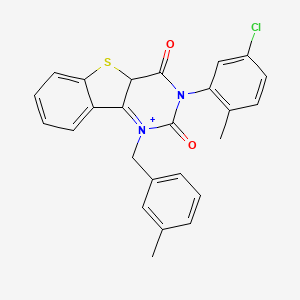 5-(5-Chloro-2-methylphenyl)-3-[(3-methylphenyl)methyl]-8-thia-3,5-diazatricyclo[7.4.0.0^{2,7}]trideca-1(9),2(7),10,12-tetraene-4,6-dione
