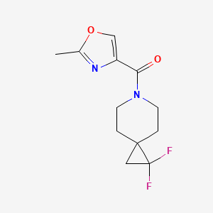 molecular formula C12H14F2N2O2 B2476763 1,1-Difluoro-6-(2-methyl-1,3-oxazole-4-carbonyl)-6-azaspiro[2.5]octane CAS No. 2320858-26-0